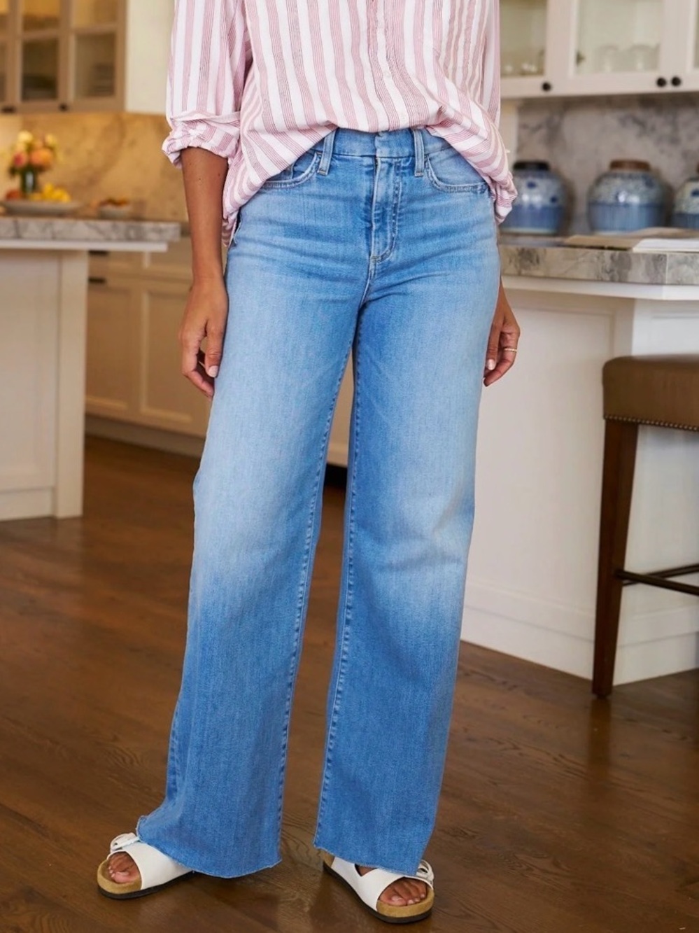 Frank & Eileen GALWAY Wide-Leg Full Length Jeans in 1972 Wash, Size 27
